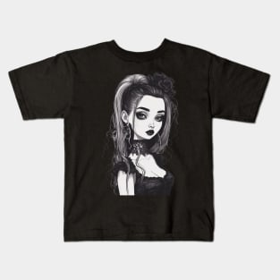 Goth Black is my Happy Color Kids T-Shirt